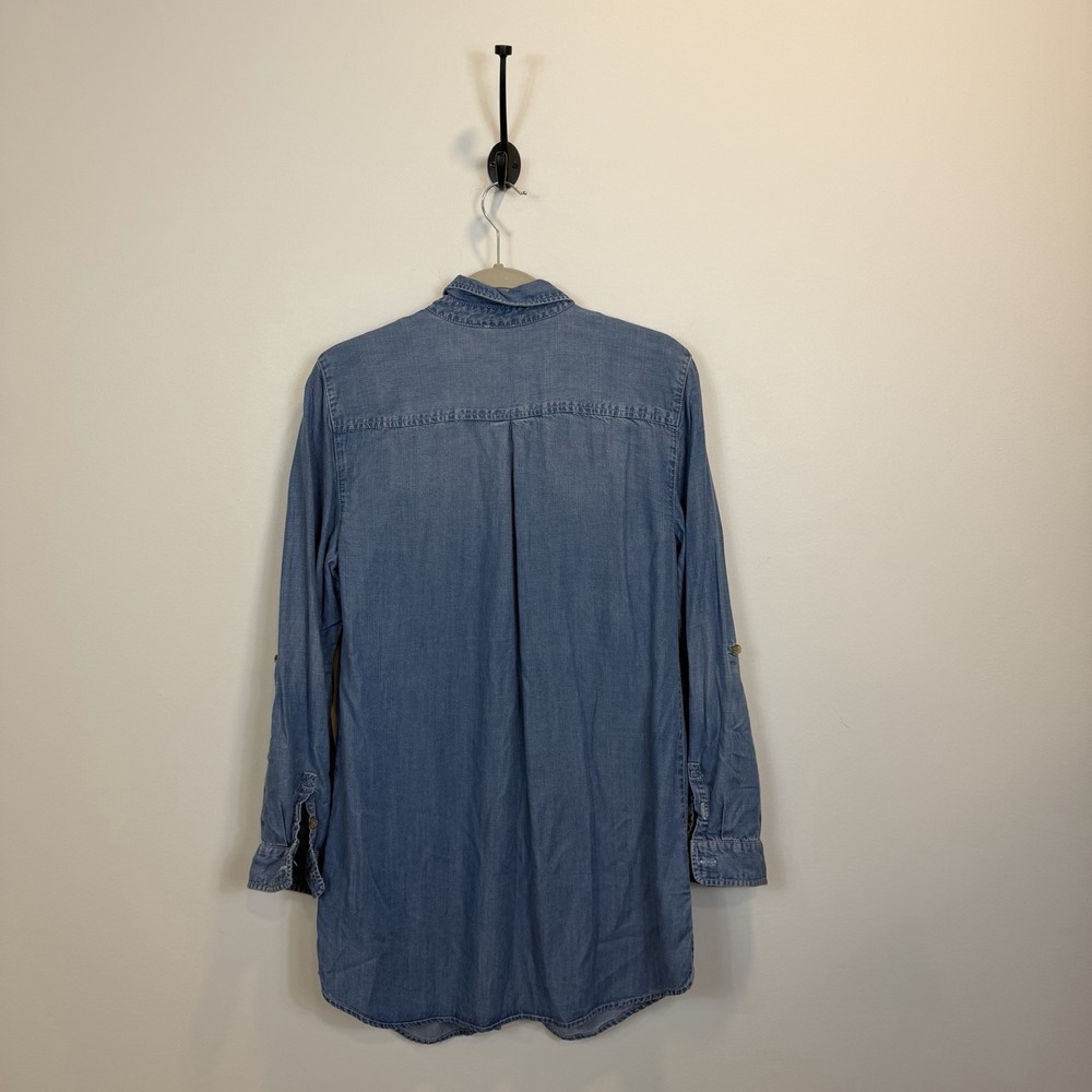NWT Chico's 1 Medium Basic Denim Button Down Tuni… - image 10